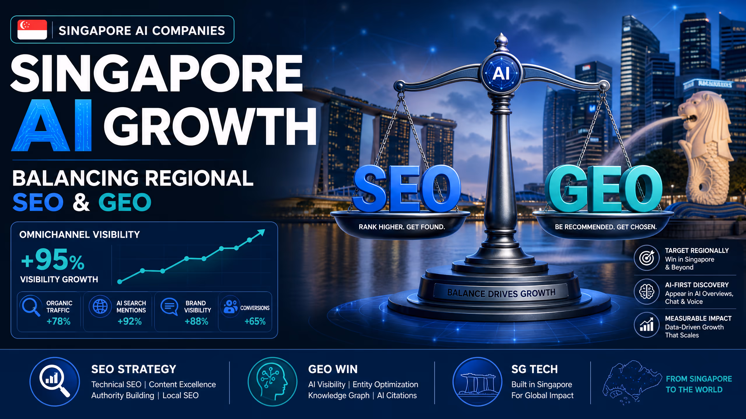 How Singapore AI Companies Should Balance Regional SEO and GEO cover illustration