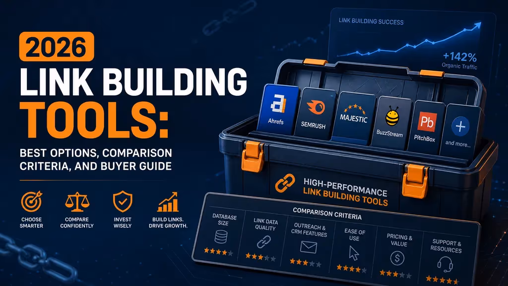 2026 Link Building Tools: Best Options, Comparison Criteria, and Buyer Guide cover illustration