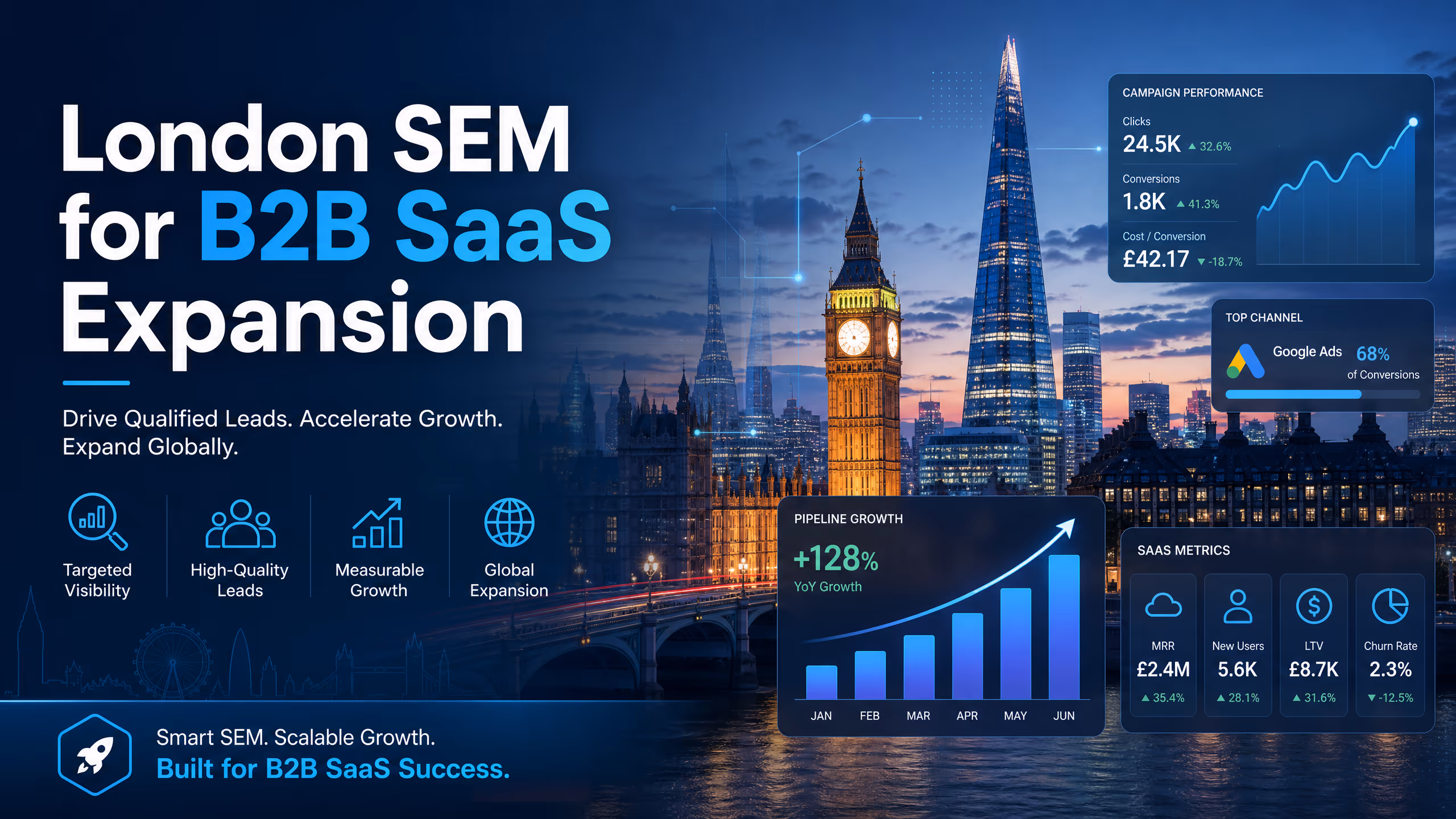 London SEM for B2B SaaS Expansion: How To Capture Demand Across Markets cover illustration