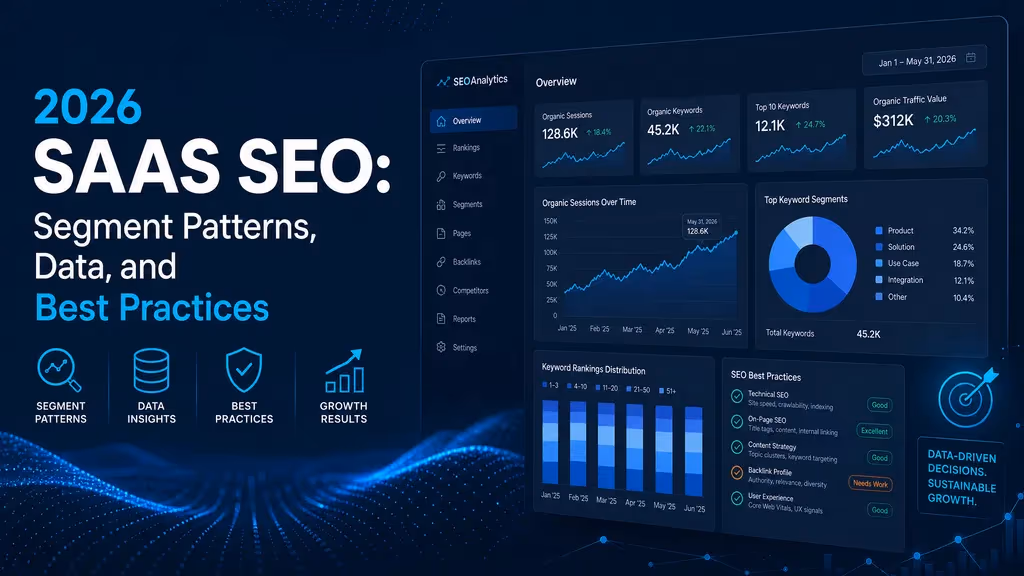 2026 SAAS SEO: Segment Patterns, Data, and Best Practices cover illustration
