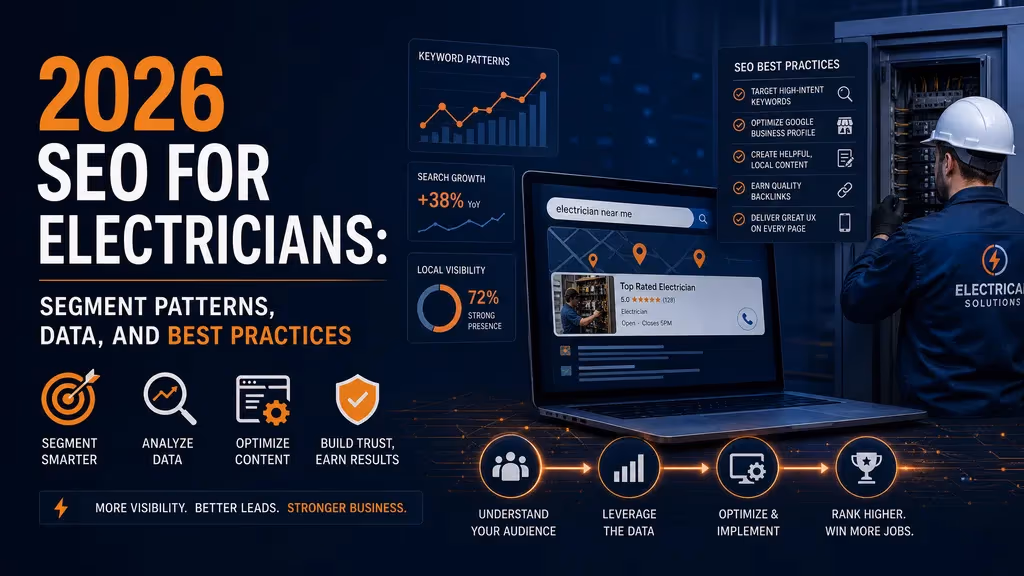 2026 SEO For Electricians: Segment Patterns, Data, and Best Practices cover illustration