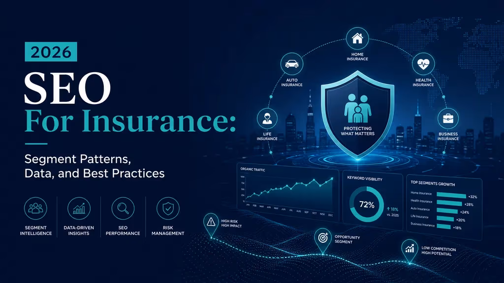 2026 SEO For Insurance: Segment Patterns, Data, and Best Practices cover illustration