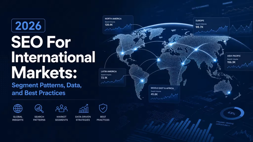 2026 SEO For International Markets: Segment Patterns, Data, and Best Practices cover illustration