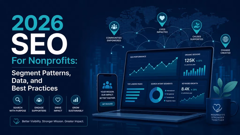 2026 SEO For Nonprofits: Segment Patterns, Data, and Best Practices cover illustration