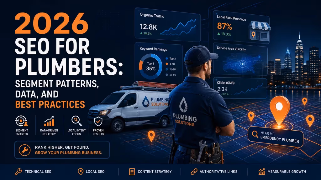 2026 SEO For Plumbers: Segment Patterns, Data, and Best Practices cover illustration