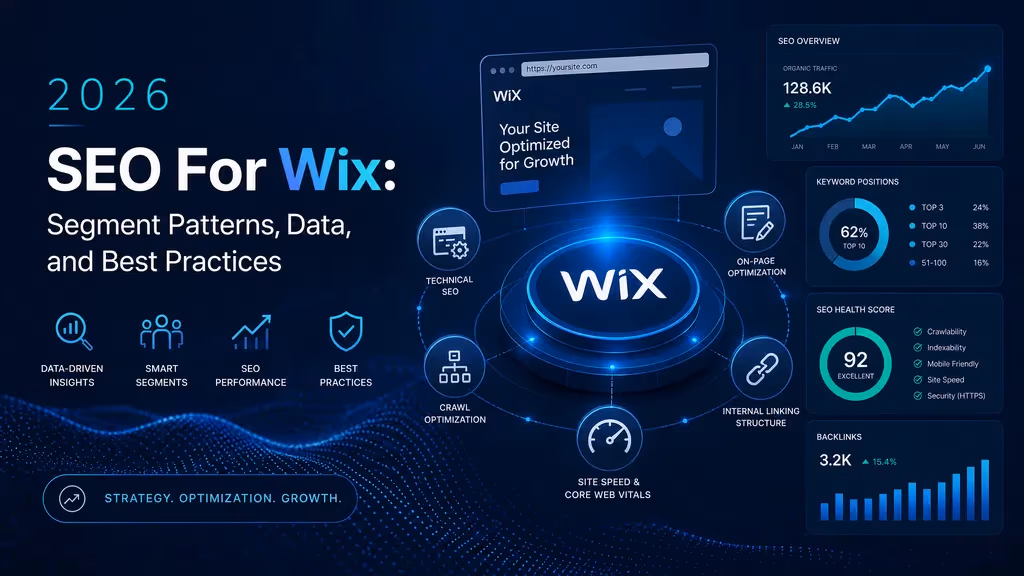 2026 SEO For Wix: Segment Patterns, Data, and Best Practices cover illustration