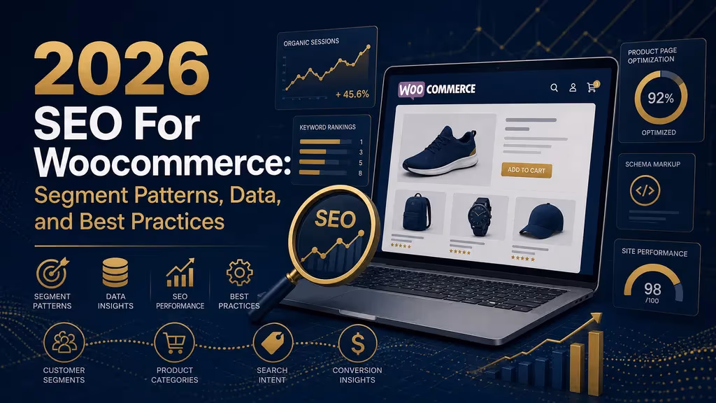 2026 SEO For Woocommerce: Segment Patterns, Data, and Best Practices cover illustration