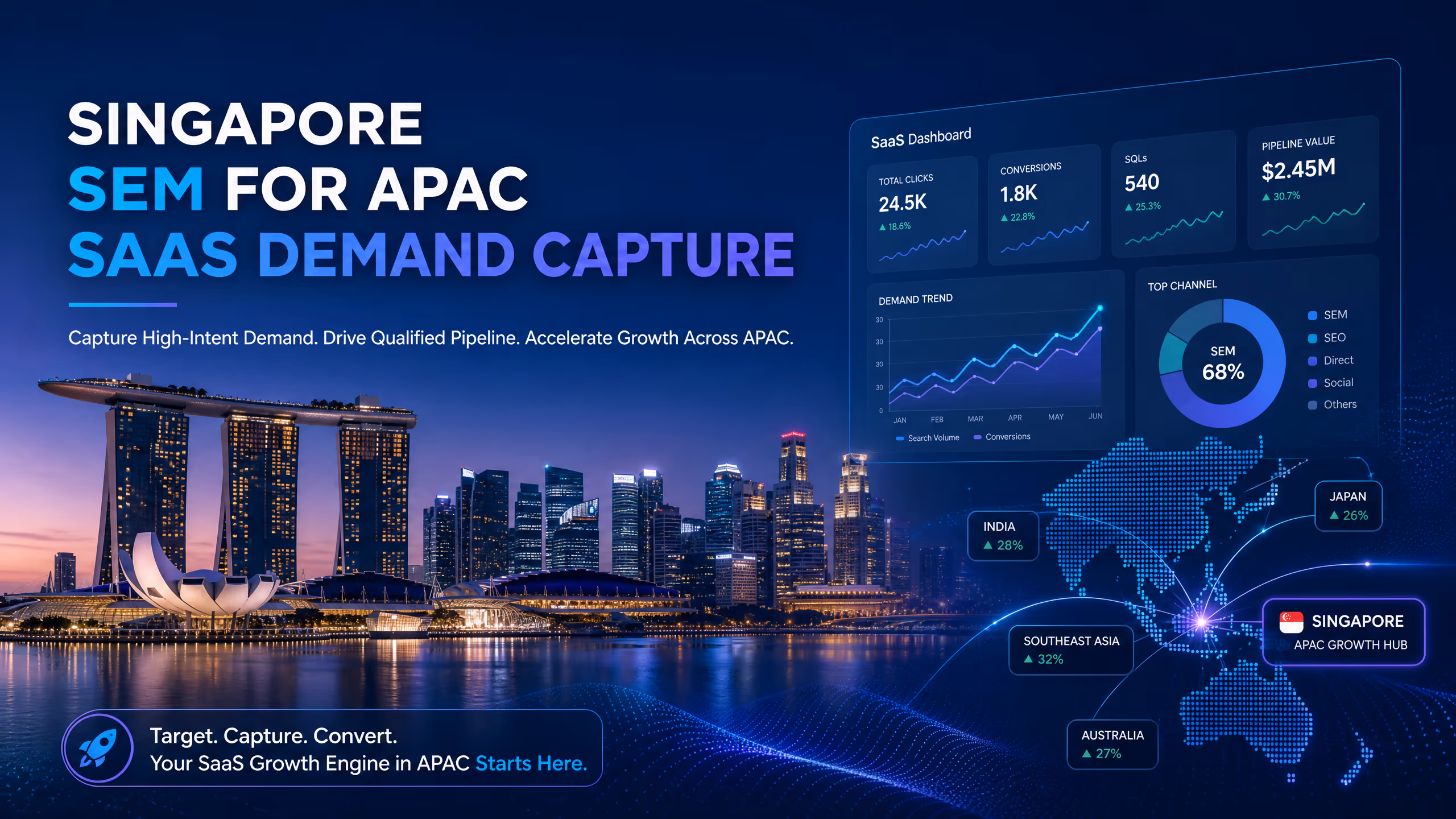 Singapore SEM for APAC SaaS Demand Capture cover illustration